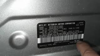 Mitsubishi Eclipse Cross & Mitsubishi Paint Code Location