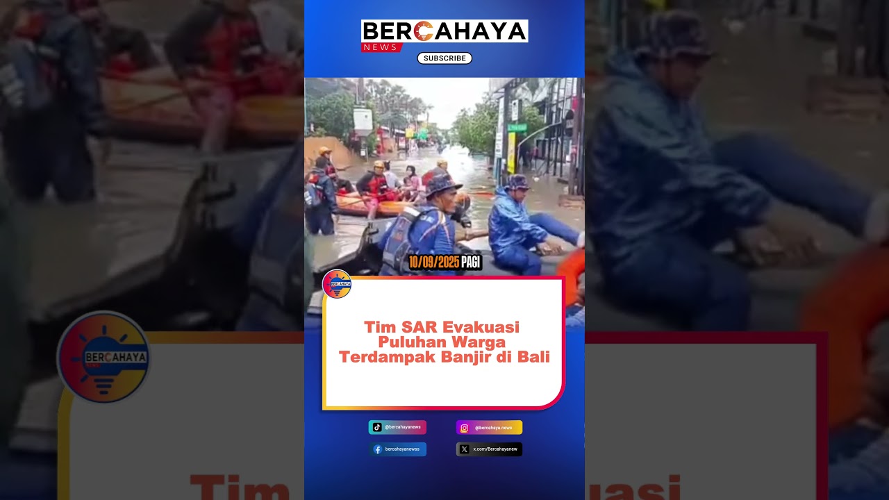 Tim SAR Evakuasi Puluhan Warga Terdampak Banjir di Bali
