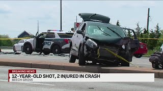 BREAKING: ISP: 12-year-old hurt in shooting on I-465 in Beech Grove, 2 more injured in crash