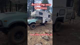 Lets here those questions 🫣 #fulltimetravel #offroadoverland  #vanlife #truckcamping #toyota
