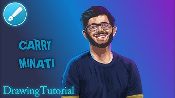 infinite Design Drawing Tutorial || "face draw" || carryminati || illustration || vector Art
