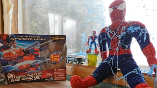 SPIDERMAN WEB SHOOTER UNBOXING AND DEMO WITH SPIDERMAN