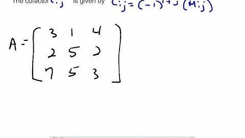 Linear Algebra-  Finding the Minors and Cofactors of a 3 x 3 Matrix