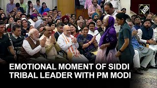 Emotional moment when Siddi tribal community elder leader blessed PM Modi before getting Padma