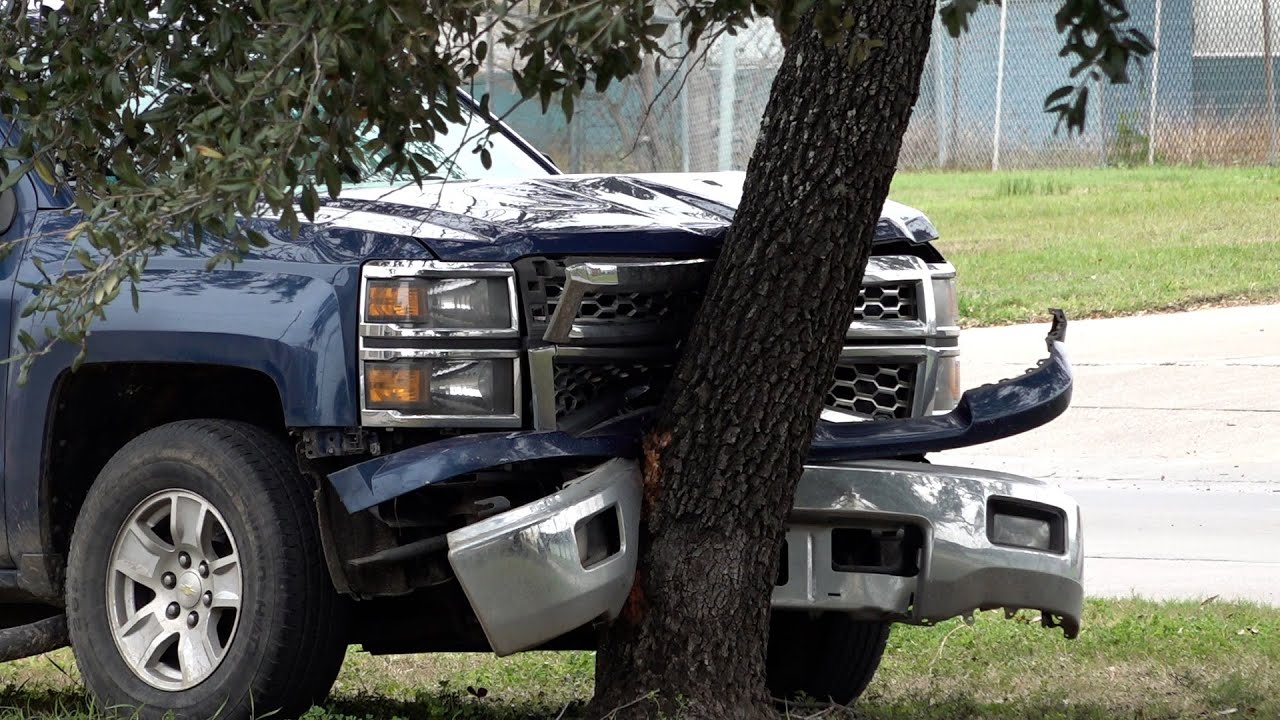 One dies after pickup truck crashes into tree - YouTube