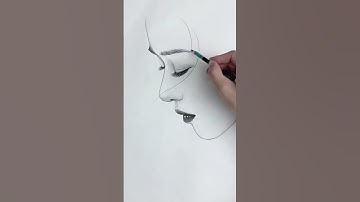 Drawing easy Effortlessly Draw a Gorgeous Girl: Portrait Sketch #drawing #sketch