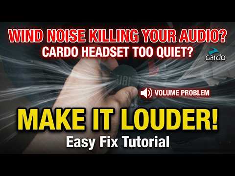 Can cardo headset sound better | Louder - Wind noise killing your audio quick fix