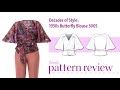 Pattern Review: Decades of Style 1930s Butterfly Blouse 3005