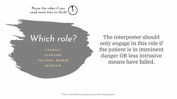 Roles of the Medical Interpreter Quiz - Question 9: Only if the patient is in imminent danger or...