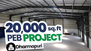 PEB Warehouse Construction Tamil Nadu | 20,000 Sq Ft Steel Building | Pentaumec #steelstructures
