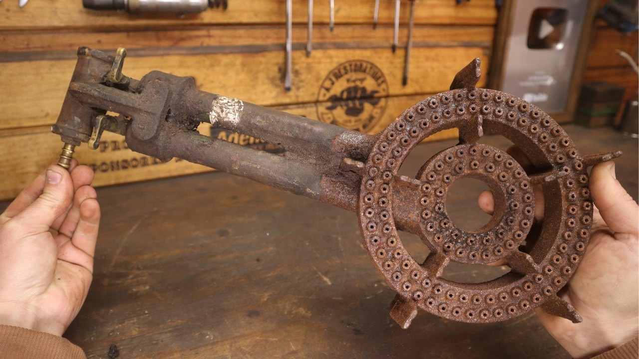 Can I save this disgusting and rusted gas burner from bein scrapped?