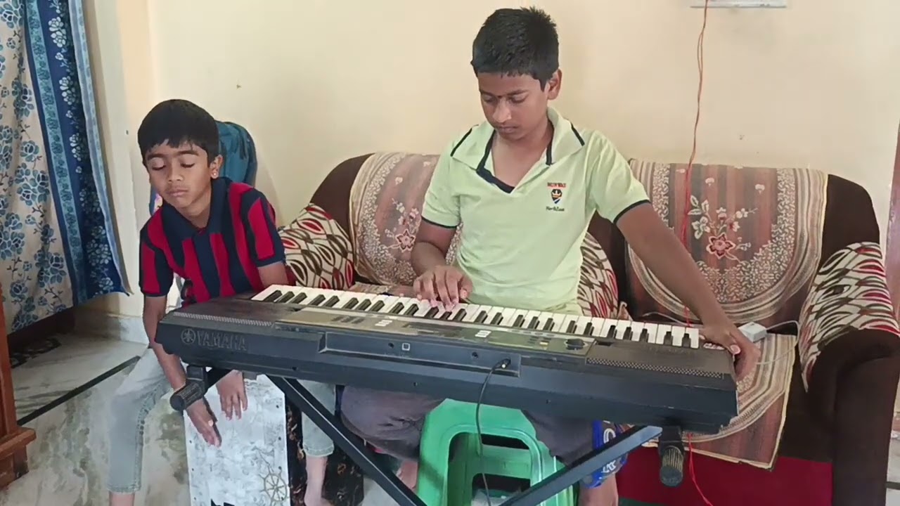 Birthday song playing in piano by Mahesh, Clap box by Arka