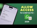 How to Allow WhatsApp Access to Contacts! [Fix Names Not Showing]