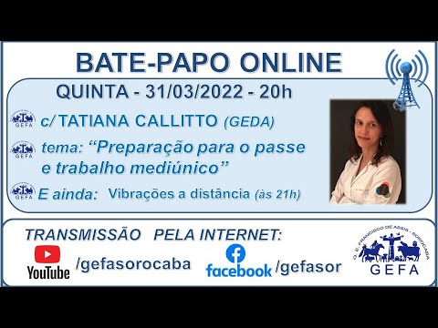 Assista: Palestra Online - c/ TATIANA CALLITTO (31/03/2022)