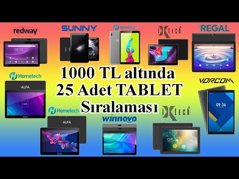 1000 TL altında 25 Adet Tablet Sıralaması