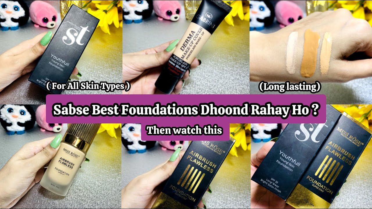 I Tried Best Foundations For oily skin | combination skin | dry skin