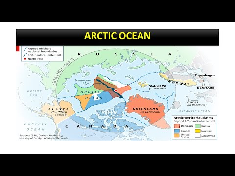 World Map || Oceans || Arctic  Ocean in Detail || Ridges || Straits