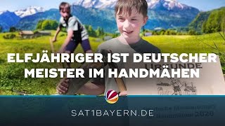 German Champion with the Scythe: 11-Year-Old from Upper Bavaria Mows Down the Competition