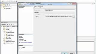 sqql 2005 creeating a backup device
