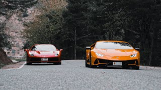 Ferrari and Lamborghini Carporn - 488 Spyder \& Huracan EVO