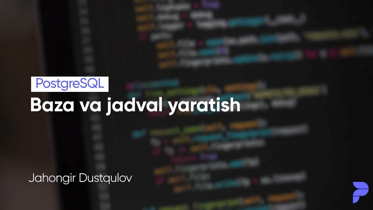 Baza va jadval yaratish