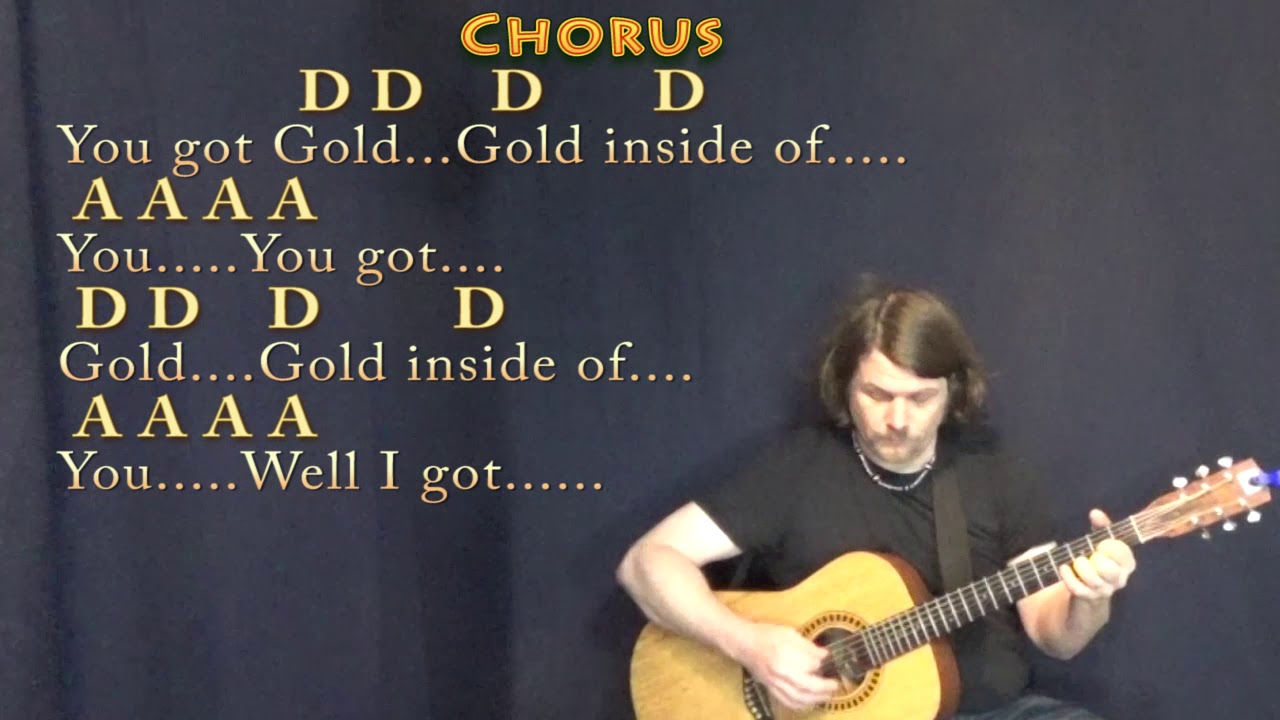 You've Got Gold (John Prine) Guitar Lesson Chord Chart in A with Chords