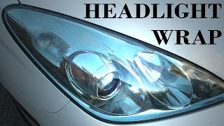 Blue Vinyl Headlight Wrap