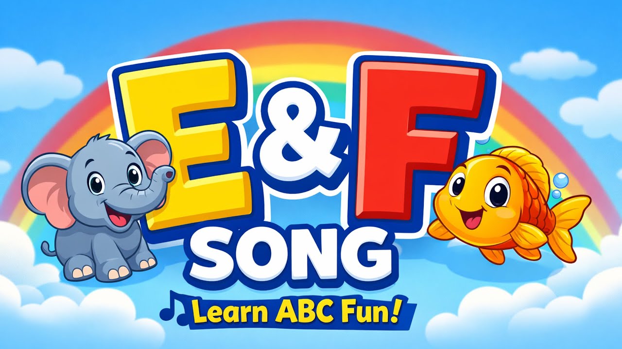 Letter E & F Song for Kids  ABC Alphabet Phonics  Learn E and F with Fun Music