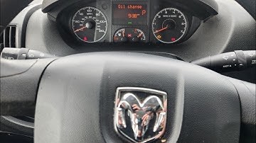 2013-2021 Ram Promaster 1500 Oil Change Required Reset