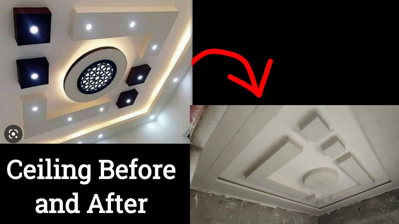 Ceiling Before And After Budget Home Improvement Pop Ceiling Design ceiling-before-and-after-budget-home-improvement-pop-ceiling-design