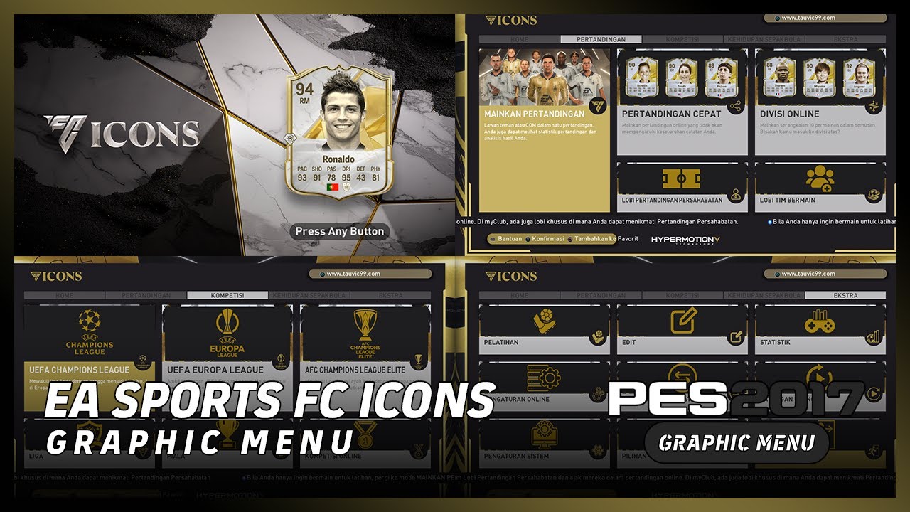 PES 2017 New EA SPORTS FC™ ICONS Graphic Menu - YosfX
