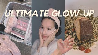 ULTIMATE GLOW UP✨🎀 | spa at home, haircuts, nails done, healthy foods, treatment
