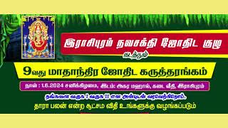 ராசிபுரம் நவசக்தி ஜோதிட குழு நடத்தும் ஒன்பதாவது மாத கருத்தரங்கம் சனிக்கிழமை நடைபெறுகிறது