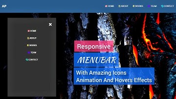 Responsive MENUBAR With Awsome Animations Effects