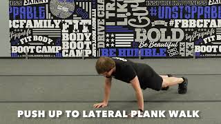 Push up to Lateral Plank Walk