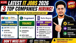 💼 Top MNC Jobs 2026 | Technical Support, Trainee & HR Internship