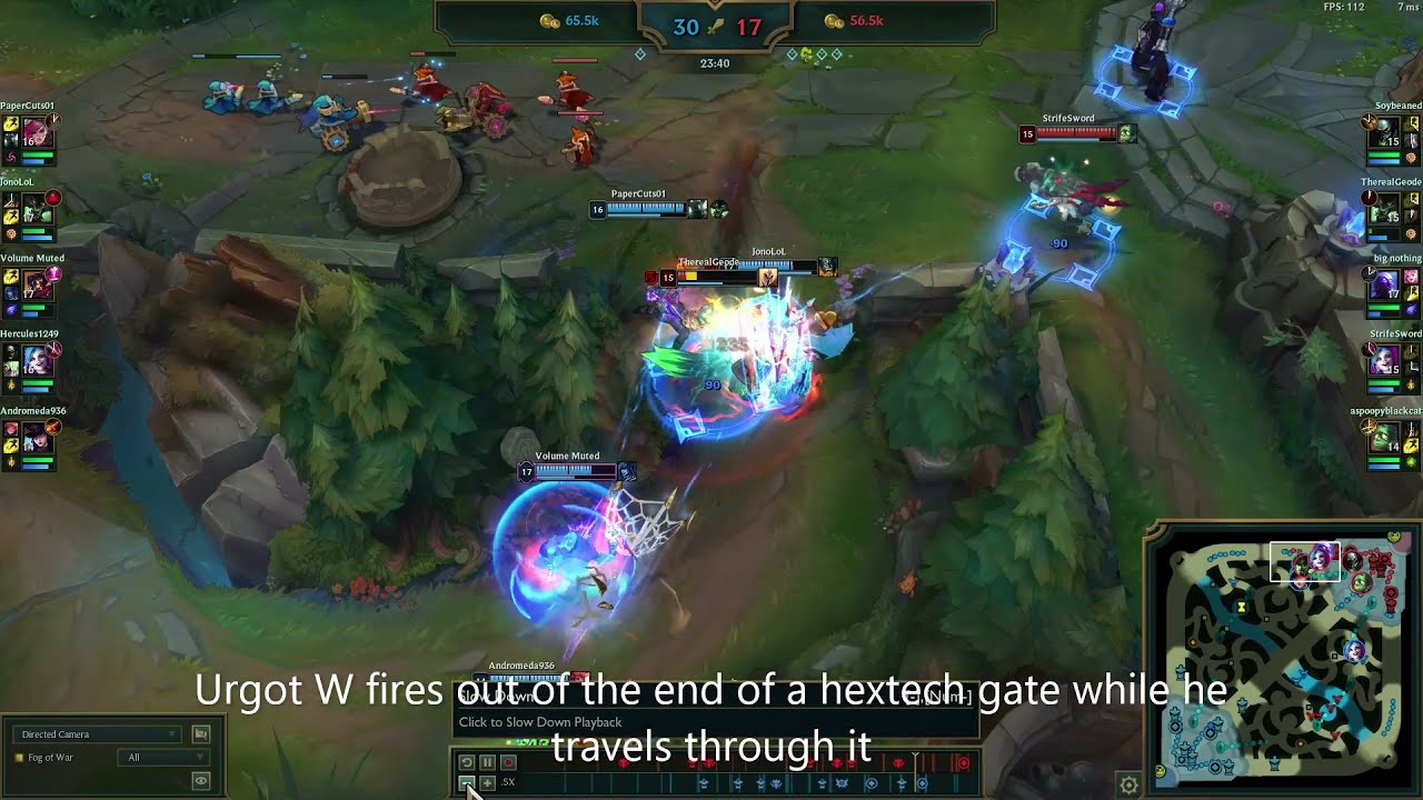 Urgot w Hextech gate interaction (League Of Legends)