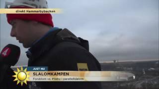Här Tävlar Maria Forsblom Mot Axel Pileby I Slalom - Nyhetsmorgon Tv4