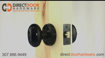 Emtek Keyed Egg Knob with Rope Rosette in Oil Rubbed Bronze