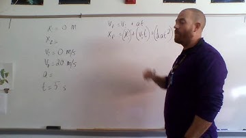 Finding Final Position when given initial position, initial velocity, final velocity, and time.
