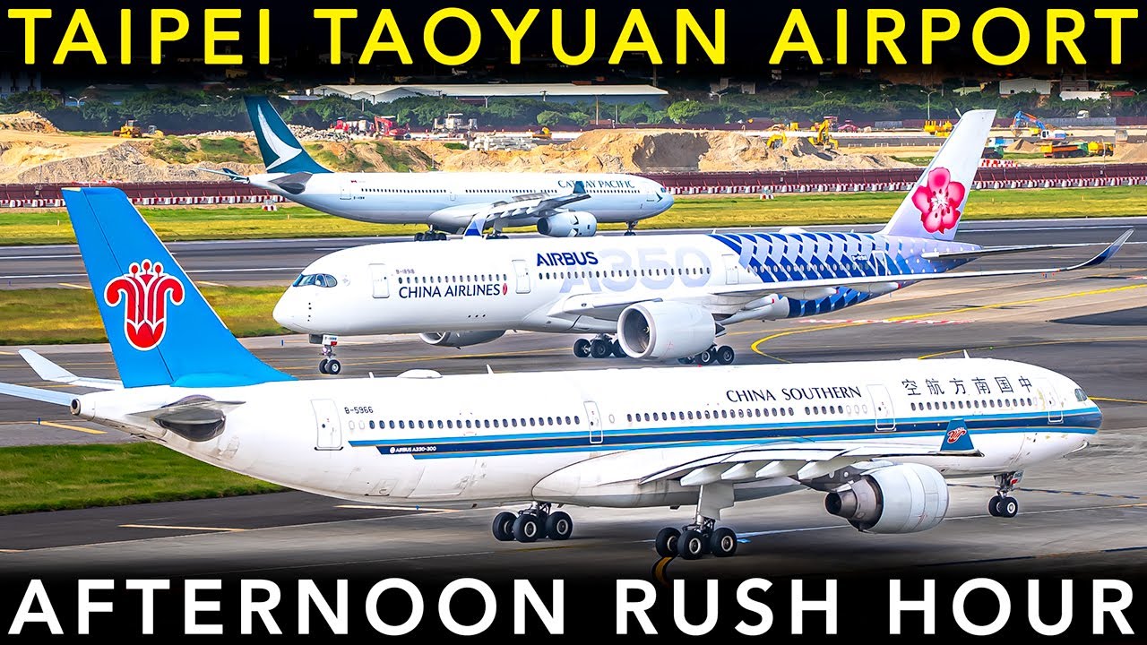 TAIPEI TAOYUAN AIRPORT 🇹🇼 - Plane Spotting in TAIWAN's BUSIEST AIRPORT | Landing & Takeoff