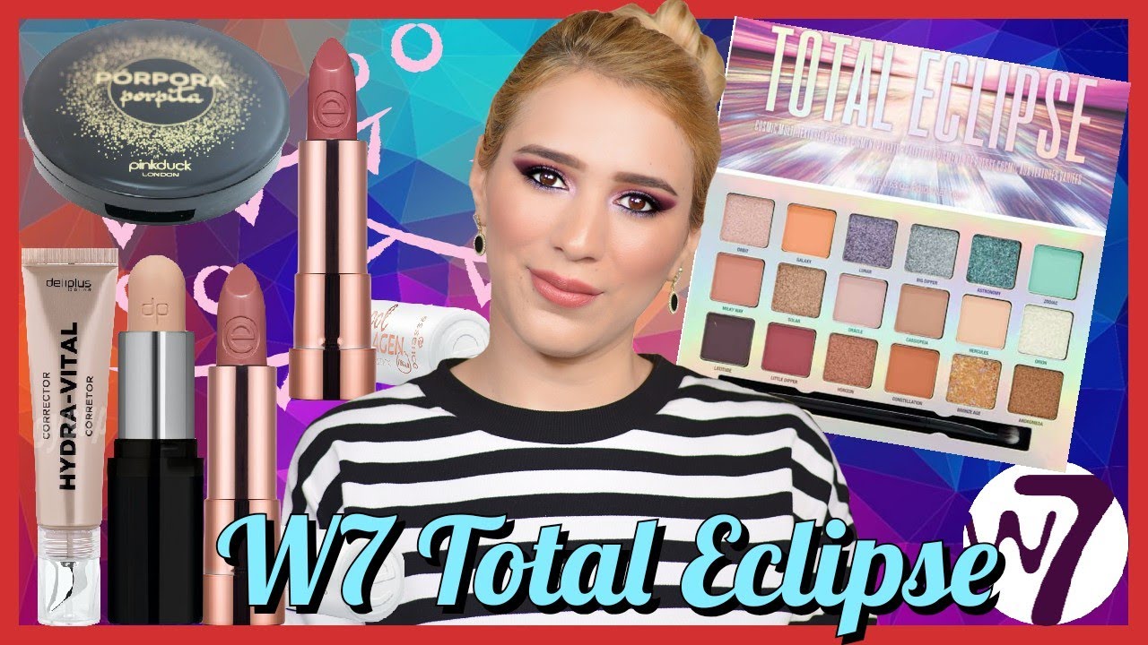 💥PROBANDO MAQUILLAJE MUY LOW COST! W7 TOTAL ECLIPSE, NUEVOS CORRECTORES DE MERCADONA Y MAS COSITAS!
