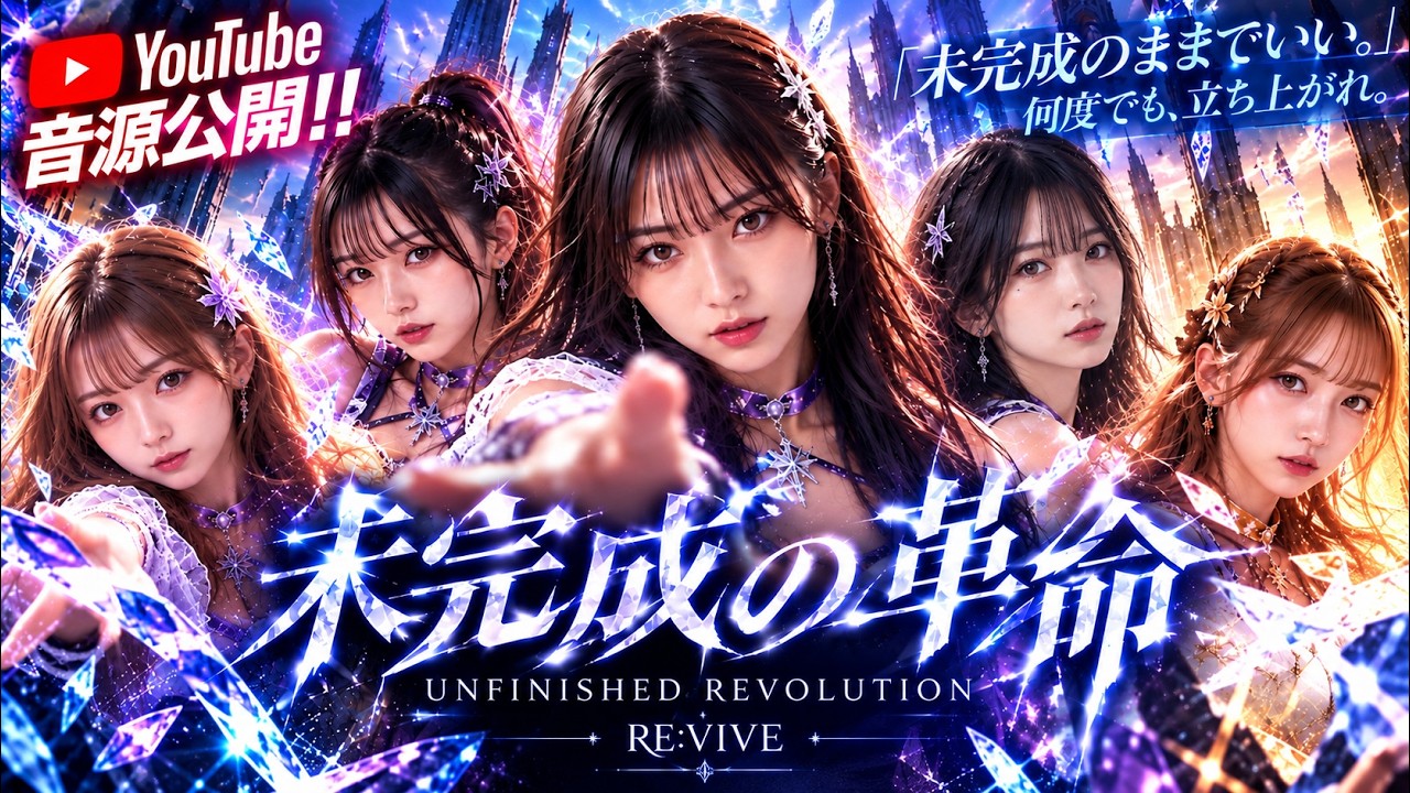 RE:VIVE「未完成の革命」公式YouTubeサムネイル(正式ジャケット確認待ち)
