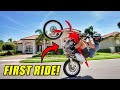 FIRST RIDE ON NEW CRF150RB DIRT BIKE!