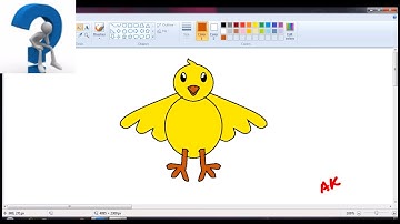 How to make chick, hen  baby in ms paint || howtobyak