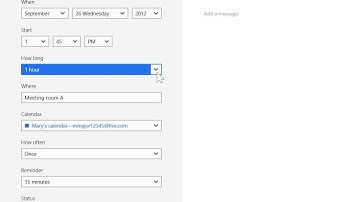 Windows 8.0 Professional -n Add a Calendar Entry