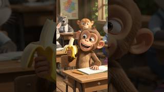 Funny Animal Students in the Classroom 🐻🐒🐱😂 | 3D AI Cartoon #Shorts