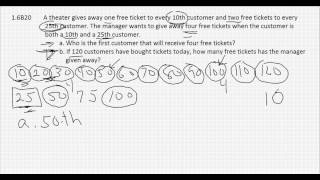 1.6B20  Common multiples word problem
