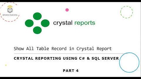 How to Show Data From Database into Crystal Report From BLANK in C# in Urdu/Hindi