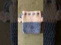 Crochet your favorite color combination drawstring pouch 💙🤍 #crochet #drawstringpouch #easycrochet